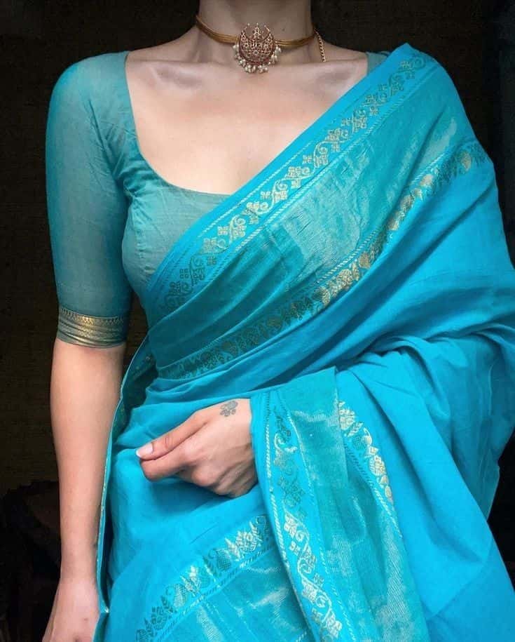 Border Blouse Design