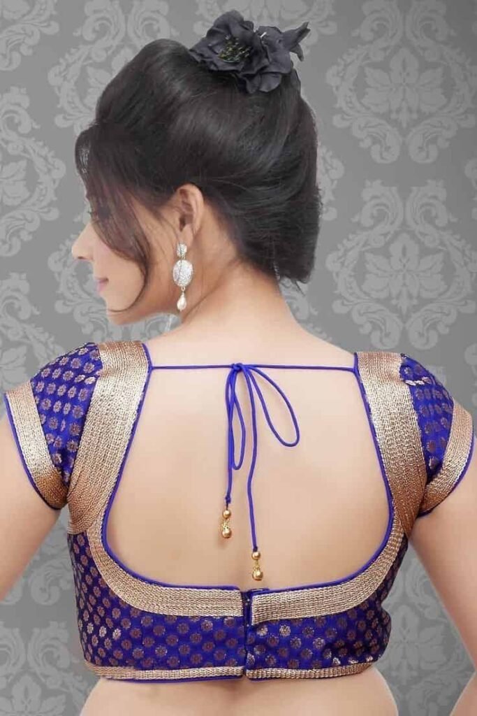 Blouse Back Neck Design with Border