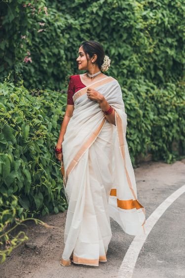 Blouse Colour Combination for Kerala Saree3 1
