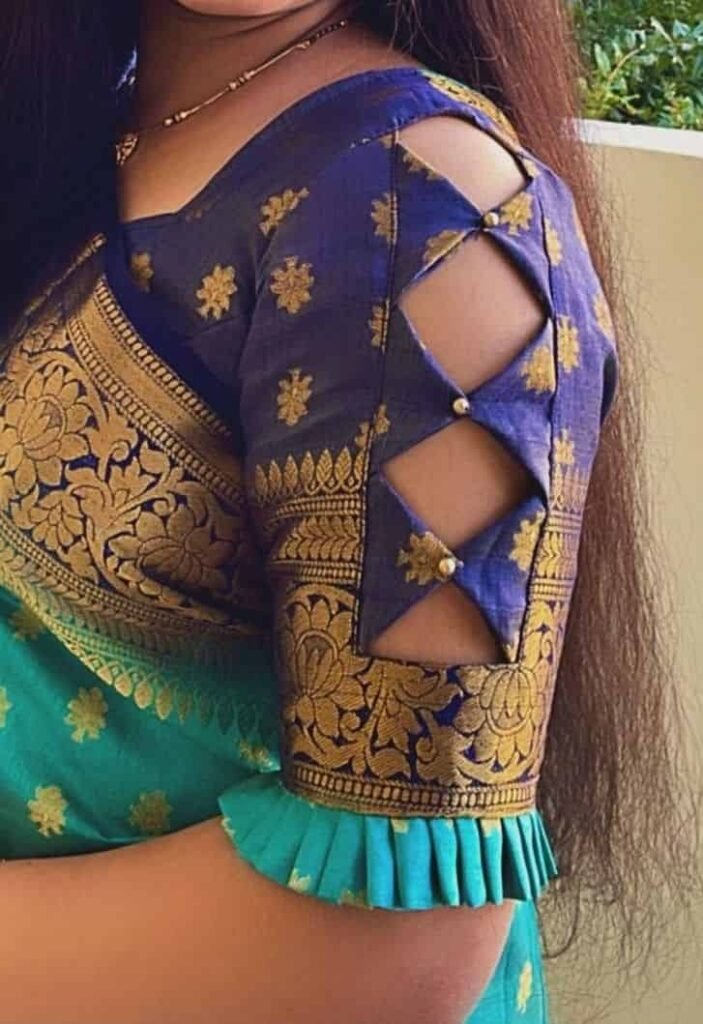 Cut Border Blouse Designs