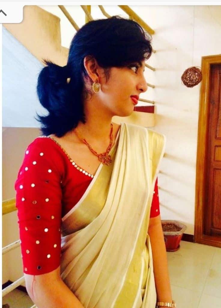 Mirror Work Kerala Saree Blouse Designs 2018