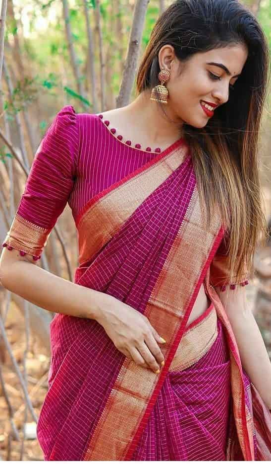 Pattu Saree Blouse with Border