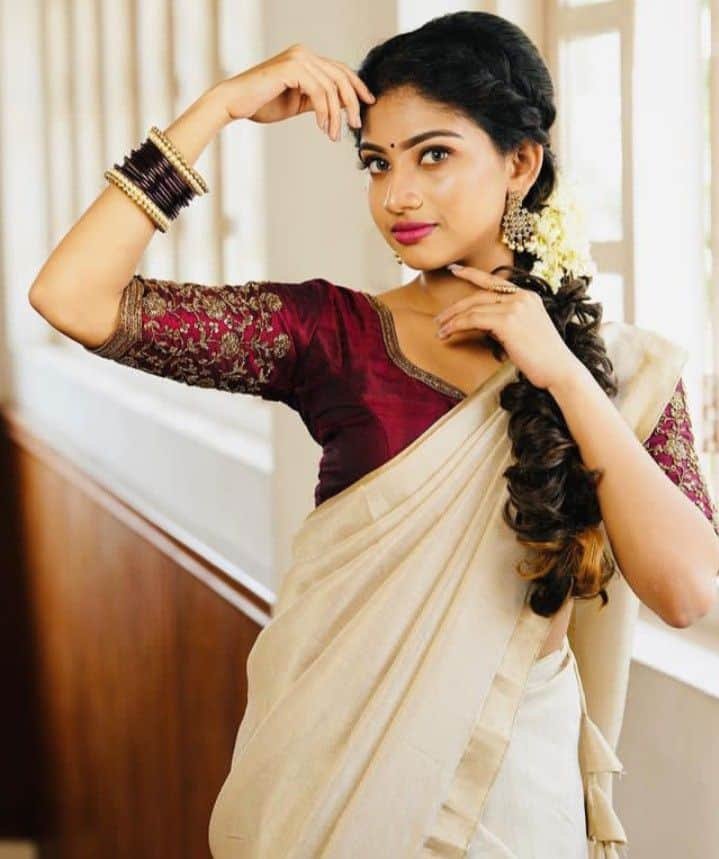 Velvet Blouse Designs for Kerala Saree