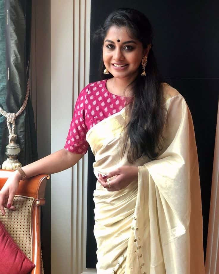 Boat Neck Blouse for Silk Saree