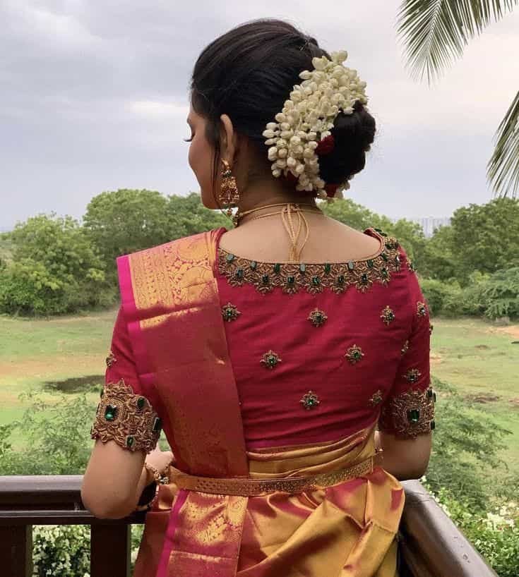Boat Neck Blouse for Wedding