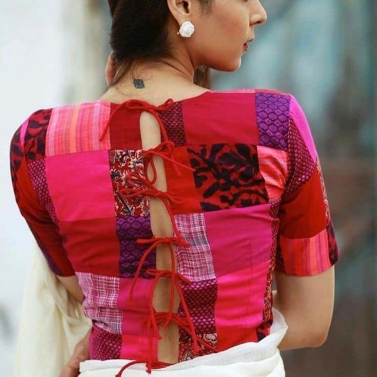 Boat Neck Blouse with Dori