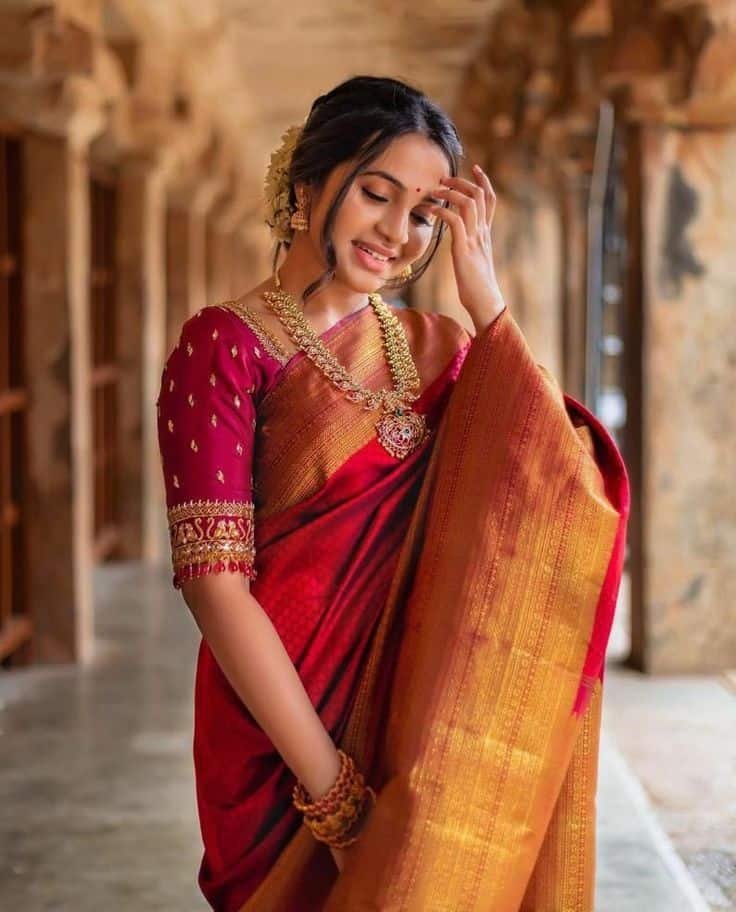 Chanderi Brocade Blouse Designs.