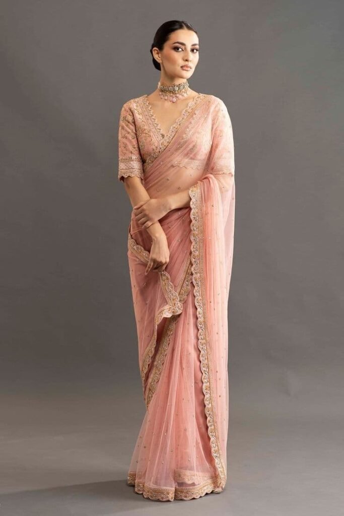 Front V blouse for party wear 1