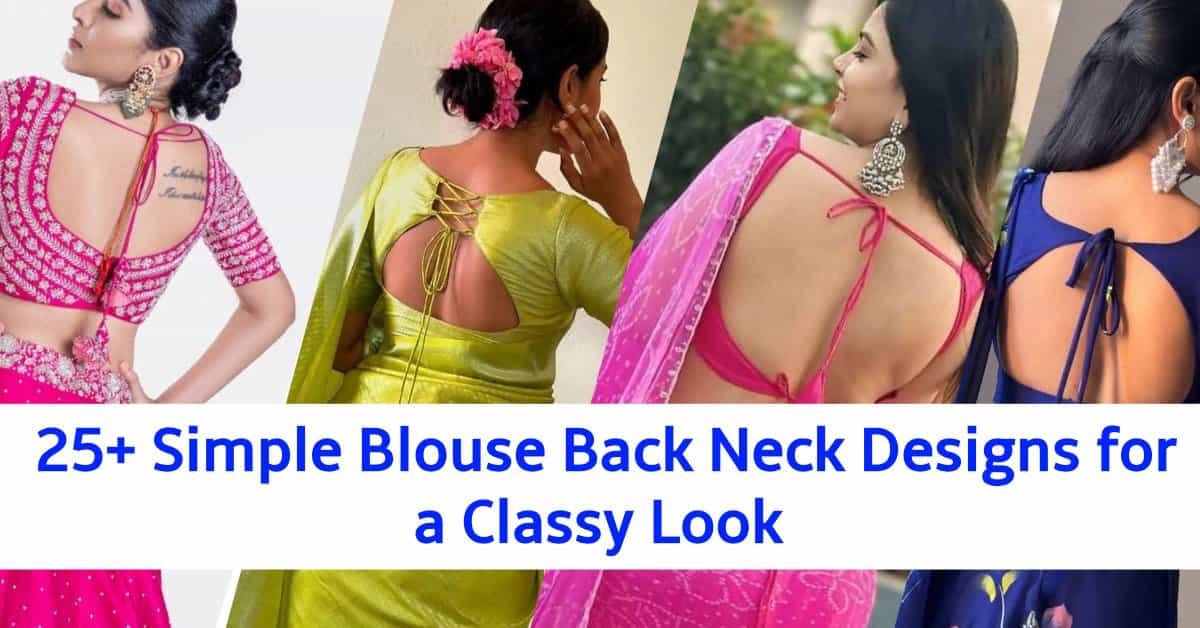 Simple Blouse Back Neck Designs