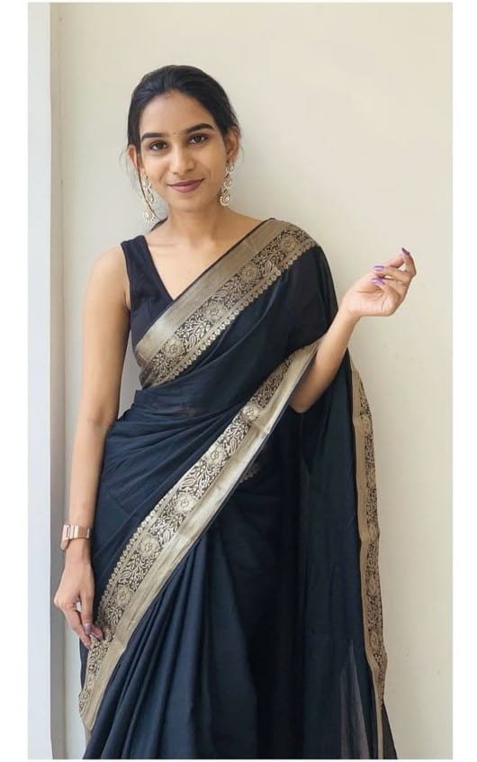 black sleeveless blouse design 1