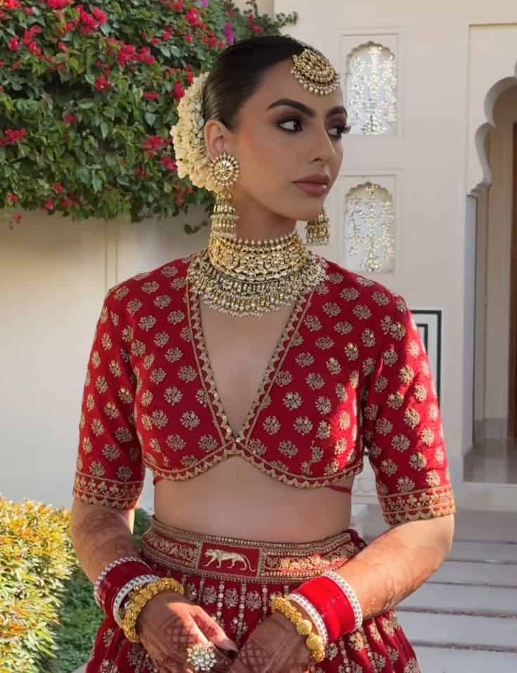 Bridal Lehenga Blouse Design Back and Front