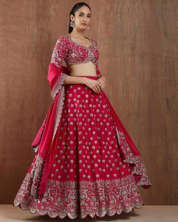 Silk Lehenga Blouse Designs
