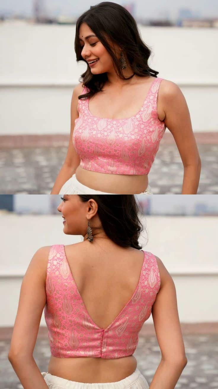 sleeveless blouse designs front and back