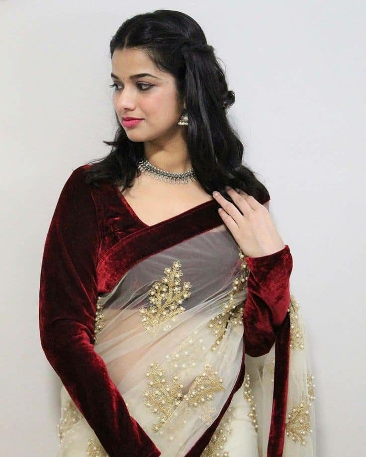 velvet blouse designs full sleeves
