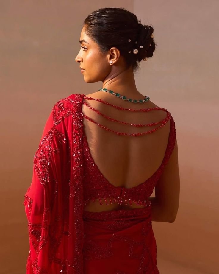 Back Side Hook Blouse Design