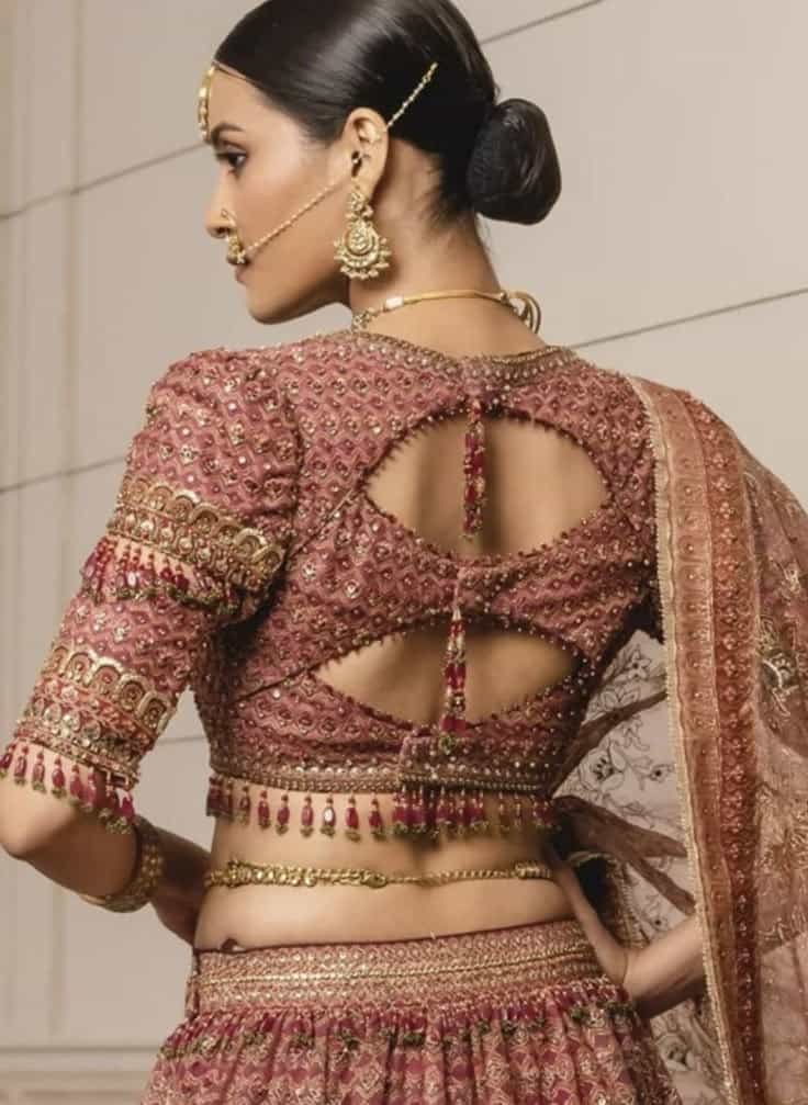 Cutout Back Designs for Lehenga Blouse