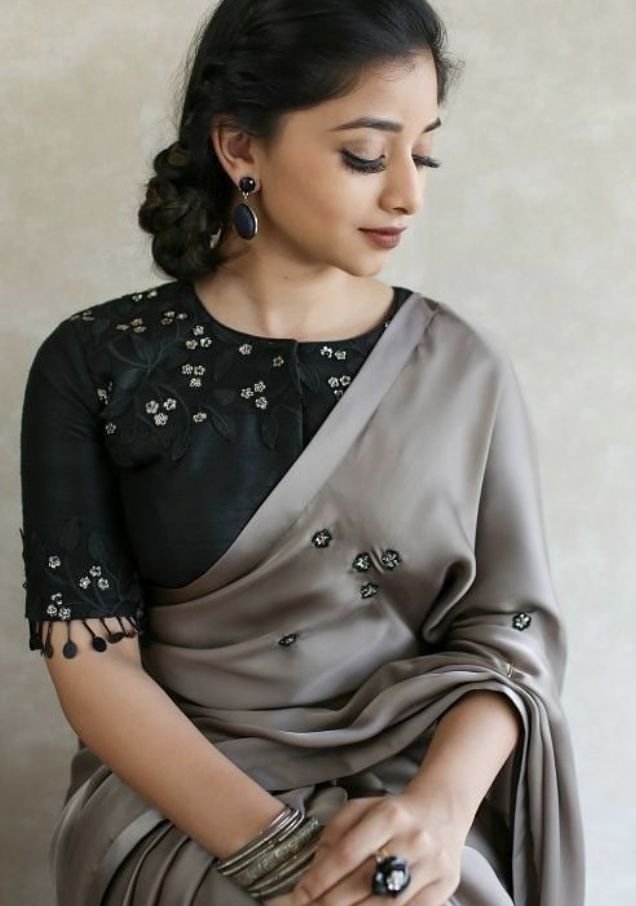 Maroon High Neck Blouse