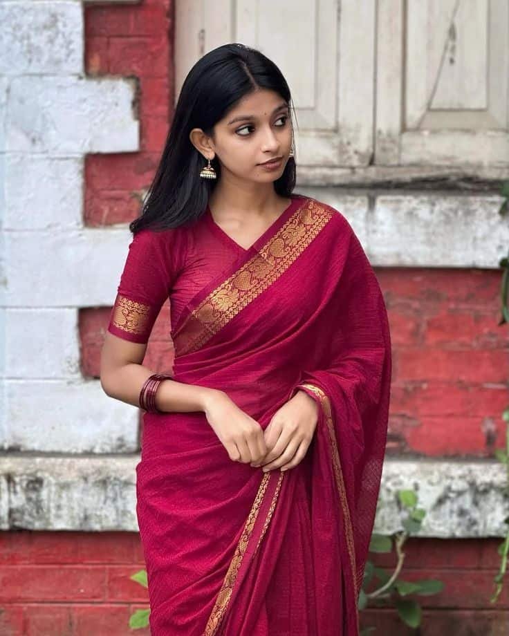 Maroon Silk Blouse