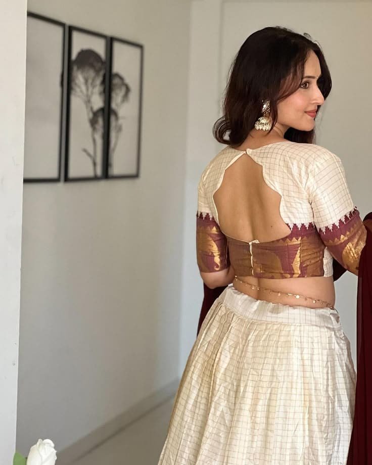 Silk Lehenga Blouse Back Patterns