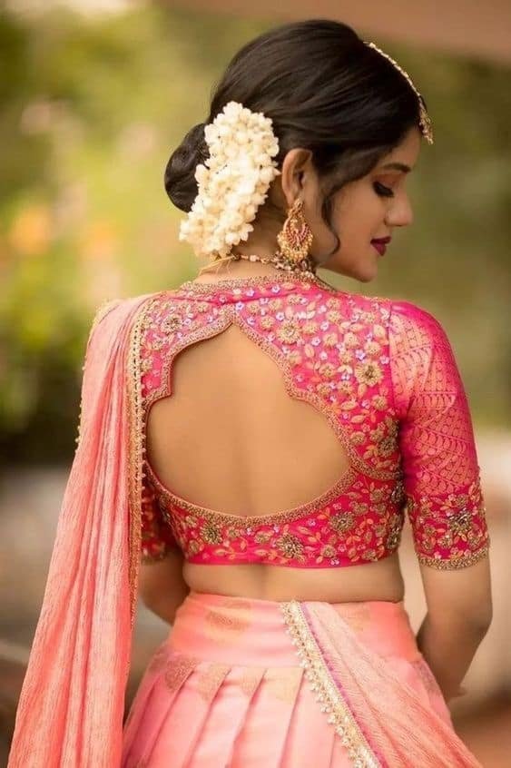 Stylish Back Designs for Lehenga Blouse