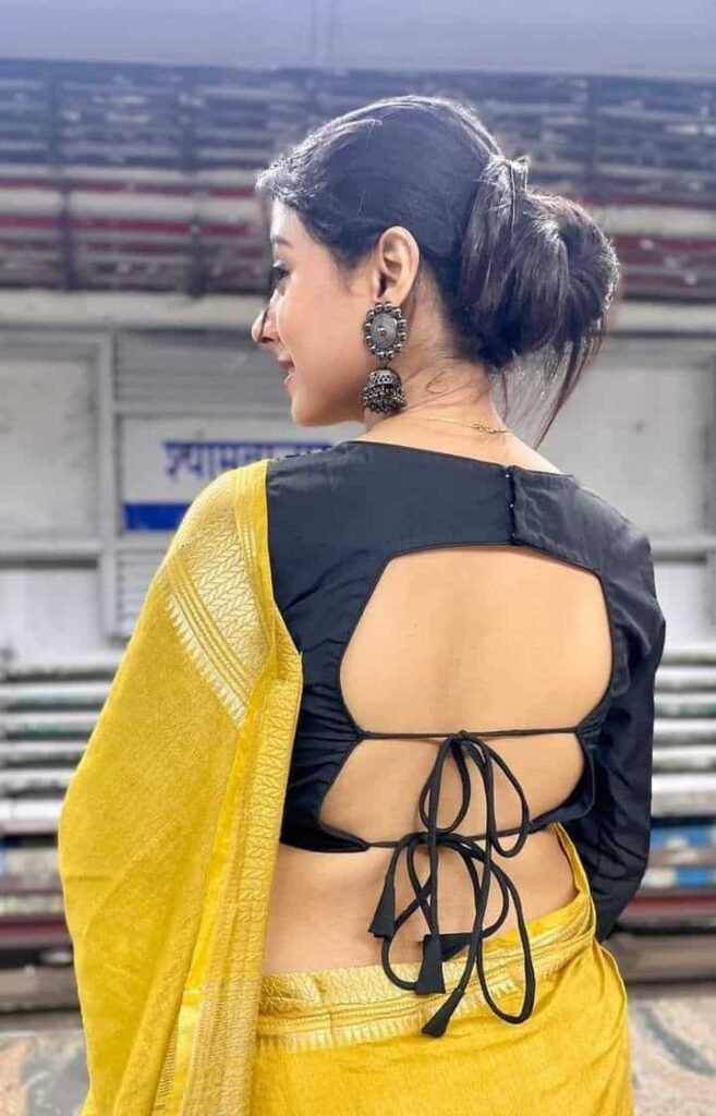 Back Side Cotton Blouse Design