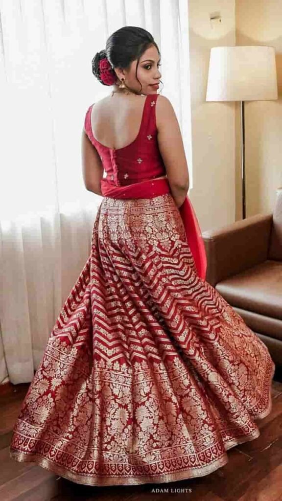 Banarasi Lehenga Blouse Back Design