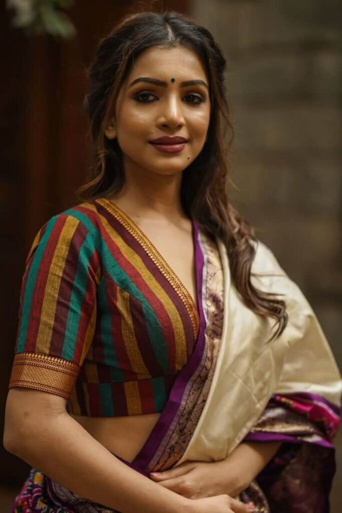 Cotton Handloom Blouse Design