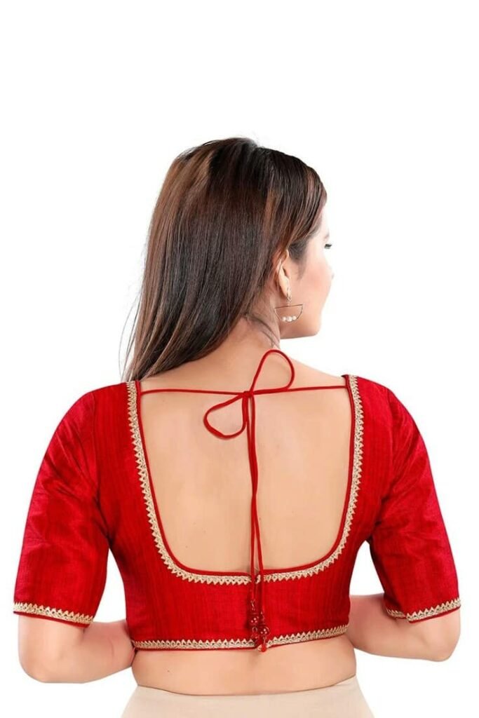 Embroidered Backless Blouse