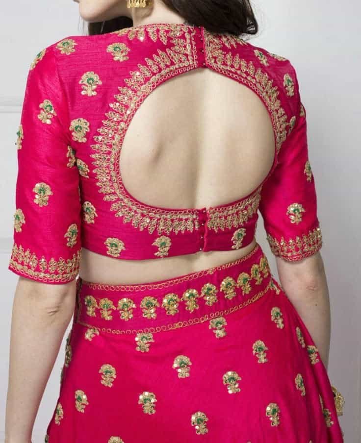 Fancy Blouse Design Back Side