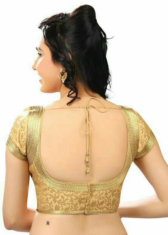 Golden Blouse Designs Back Side