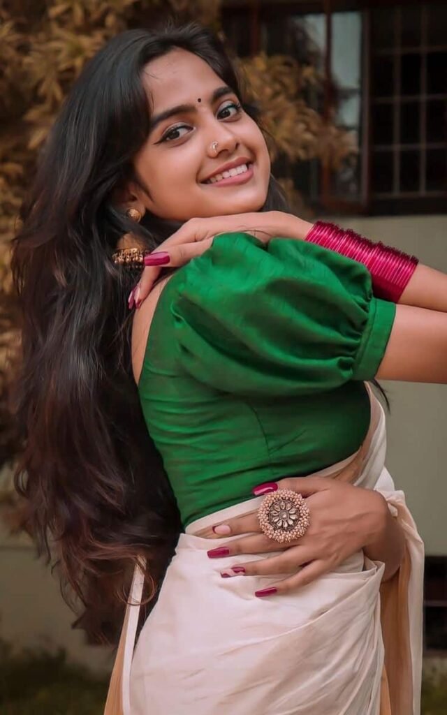 Handloom Blouse with Puff Sleeves