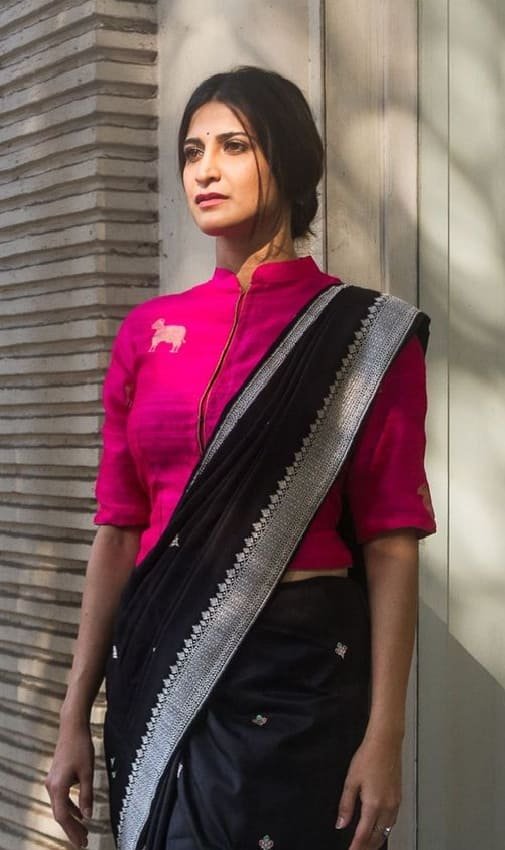 High Collar Blouse Designs