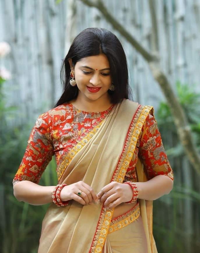 High Neck Blouse Designs Photos