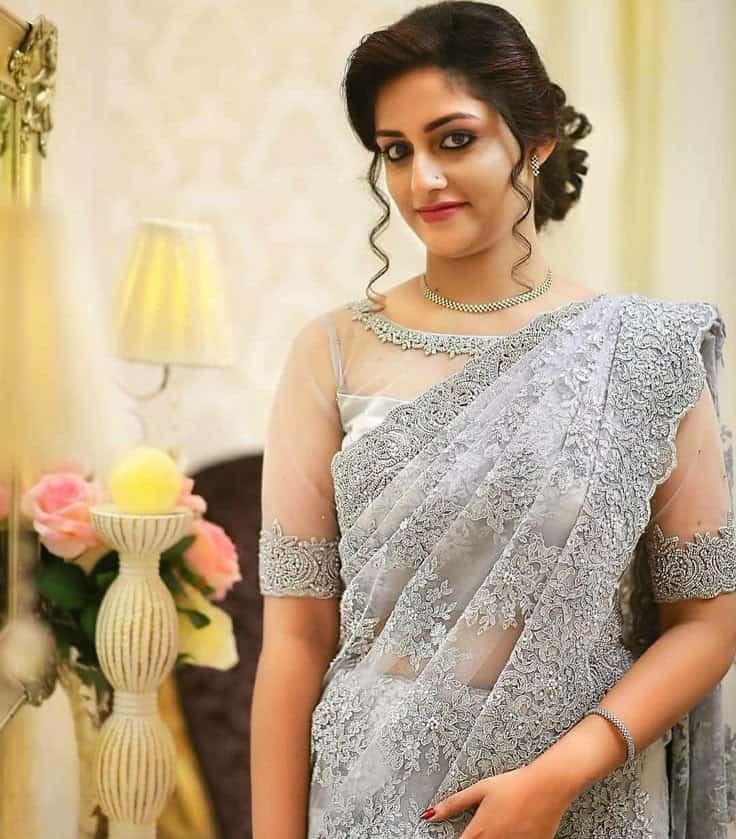 High Neck Net Blouse