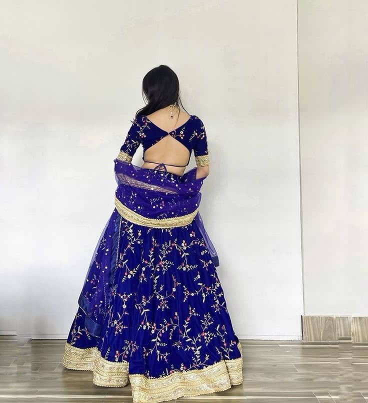 Lehenga Blouse Back Design for Girl