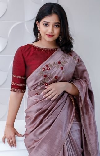 Modern High Neck Blouse Design