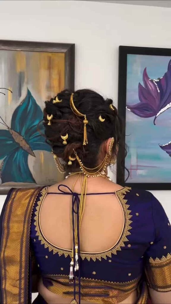 Paithani Saree Blouse Design Back Side