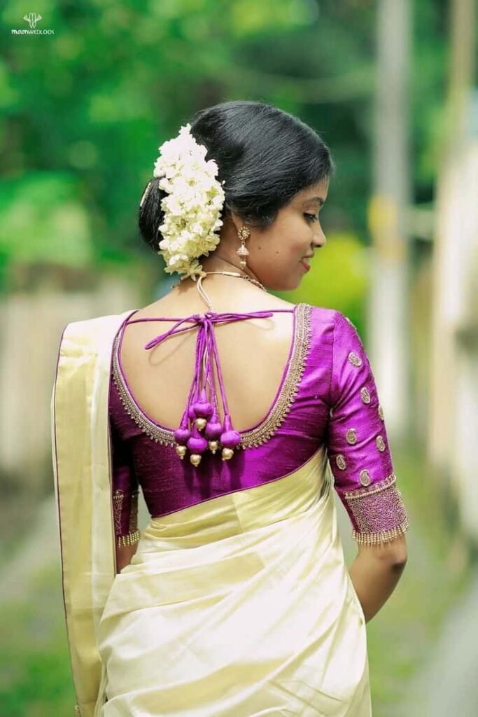 Pattu Saree Blouse Designs Back Side