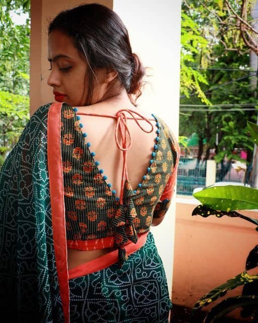 Silk Printed Blouse Designs