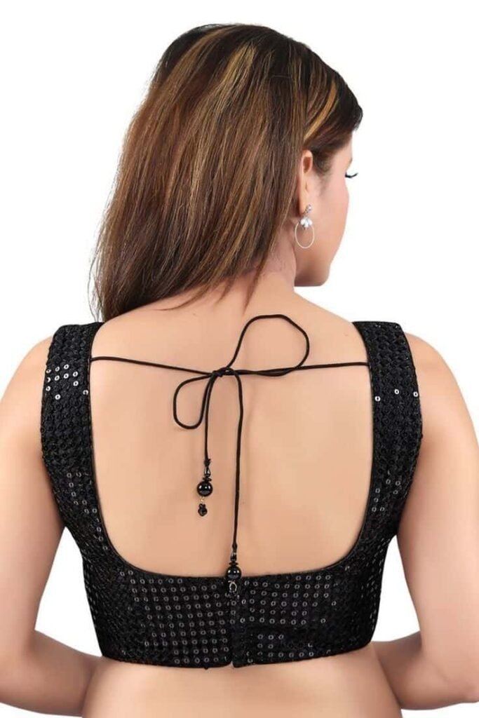 Sleeveless Blouse Design Back Side