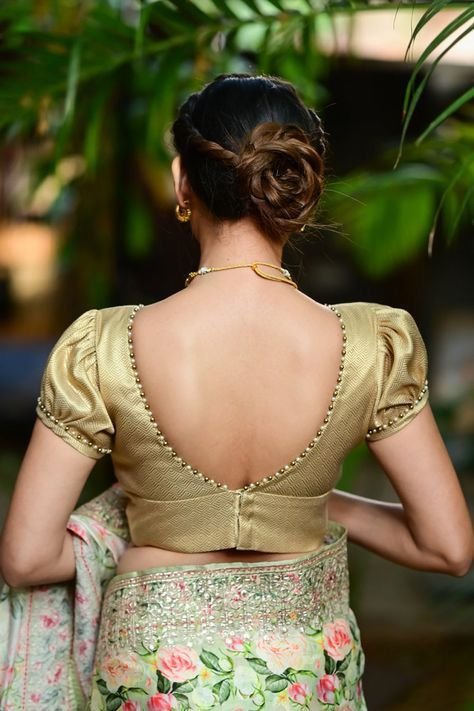 Sleeves Puff Blouse Back Design