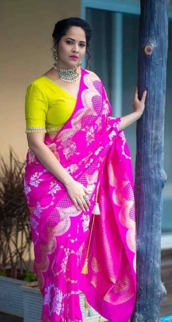Contrast Blouse for Kanjivaram Saree