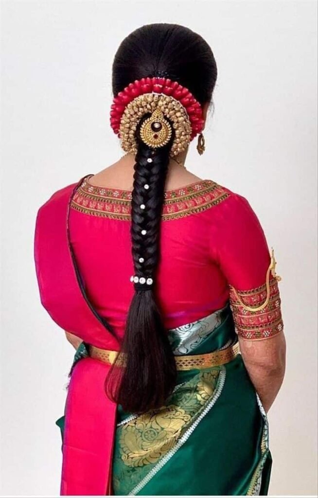 Simple Traditional Wedding Blouse Back Design