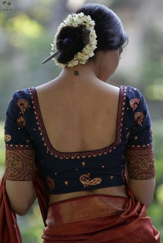 Back Square Design Blouse