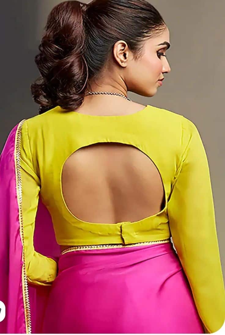 boat neck princess cut blouse back designs