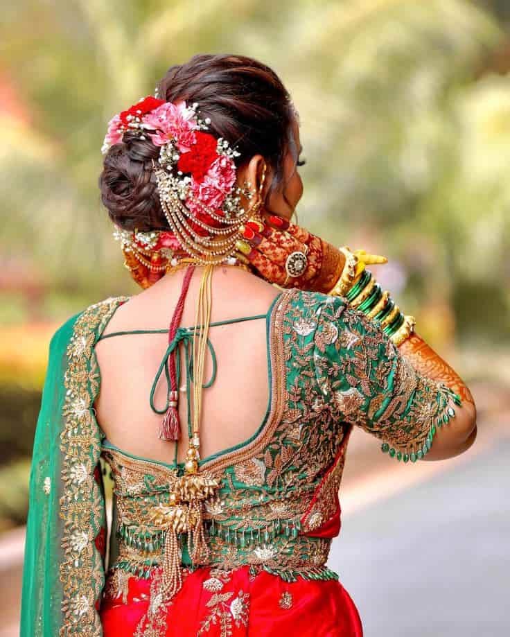 Bridal Embroidery Wedding Blouse Back Design