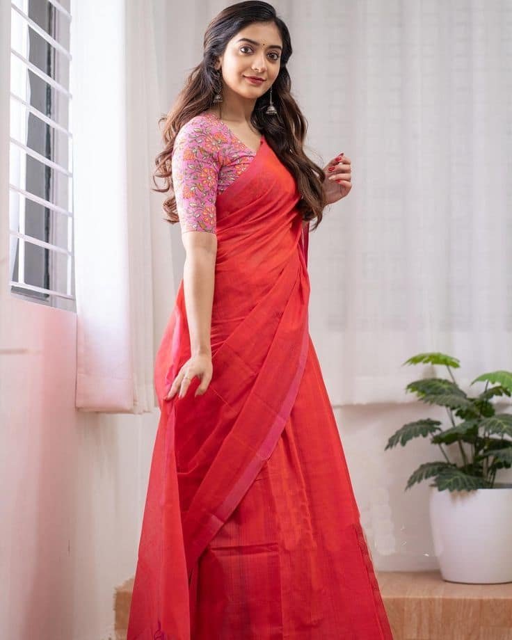 Plain Cotton Saree Blouse