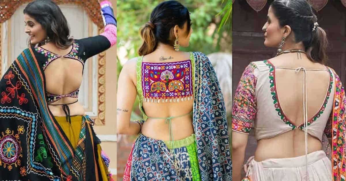 Backless Blouse Designs for Navratri