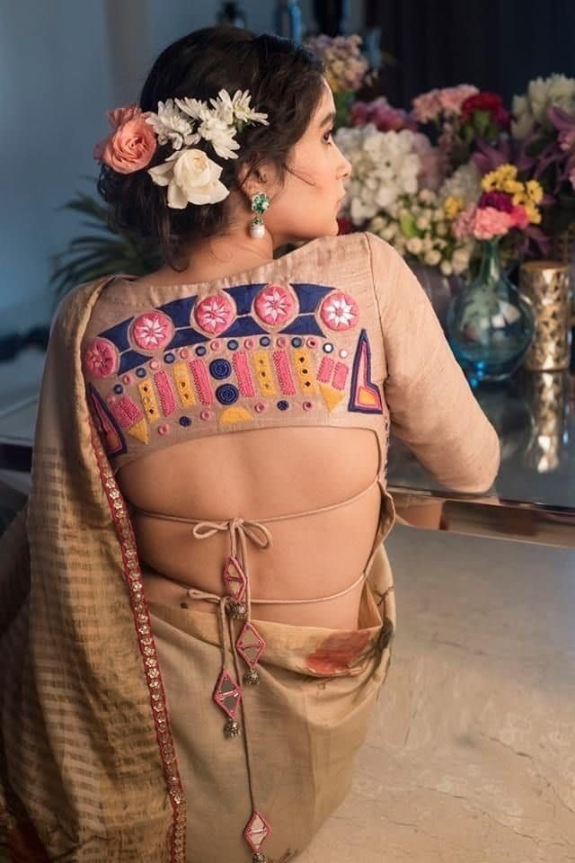 Dori Back Blouses with Beadwork