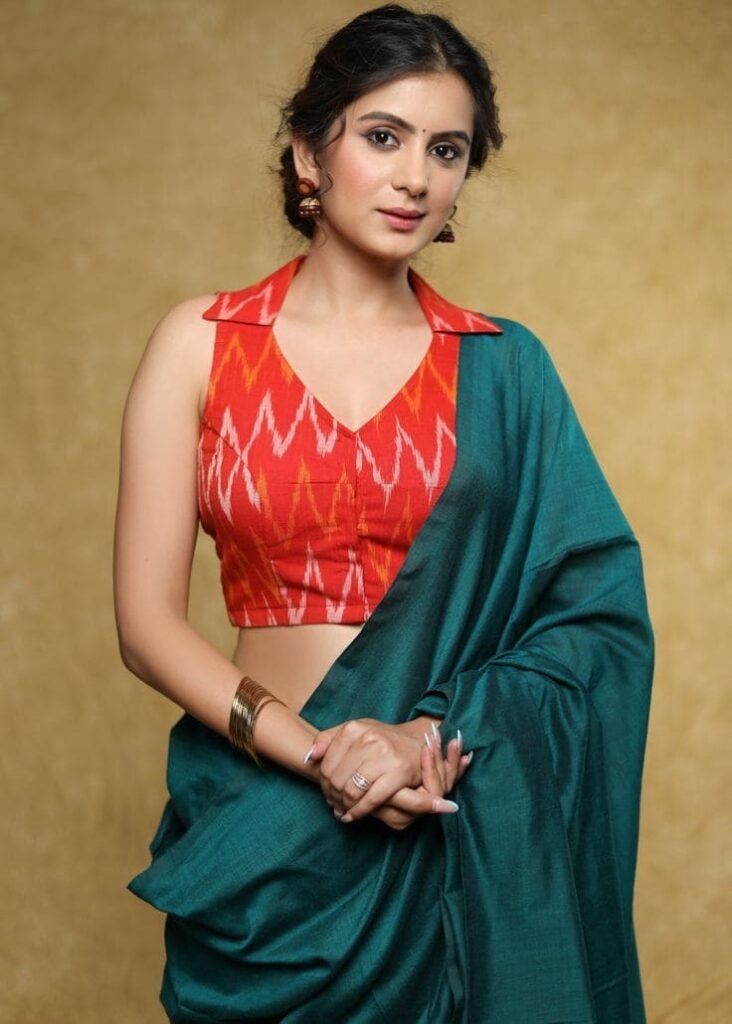 Collar Sleeveless Blouse Design